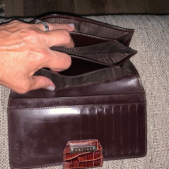 LOW START AUTHENTIC Celine 4 piece Bundle Macadam Suede long wallet Vintage - Picture 16 of 17